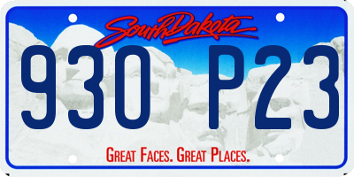 SD license plate 93OP23