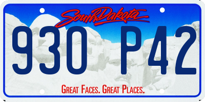 SD license plate 93OP42