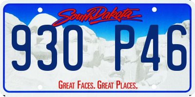 SD license plate 93OP46