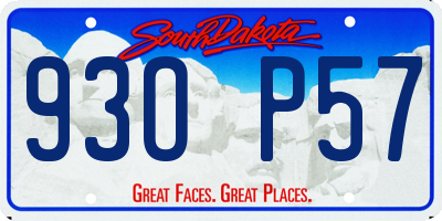 SD license plate 93OP57