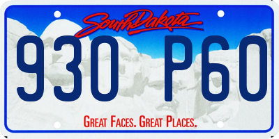 SD license plate 93OP60