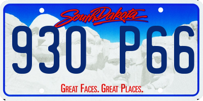 SD license plate 93OP66