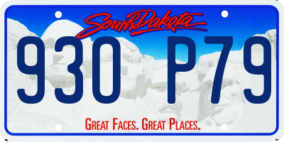 SD license plate 93OP79