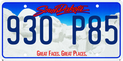 SD license plate 93OP85