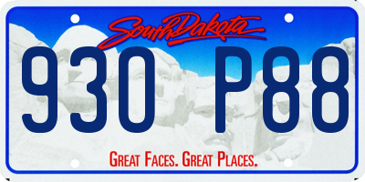 SD license plate 93OP88