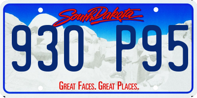 SD license plate 93OP95