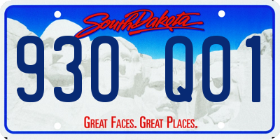 SD license plate 93OQ01