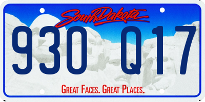 SD license plate 93OQ17