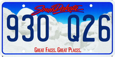 SD license plate 93OQ26
