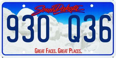 SD license plate 93OQ36