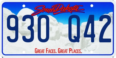 SD license plate 93OQ42