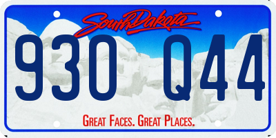 SD license plate 93OQ44