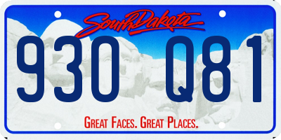 SD license plate 93OQ81