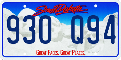 SD license plate 93OQ94