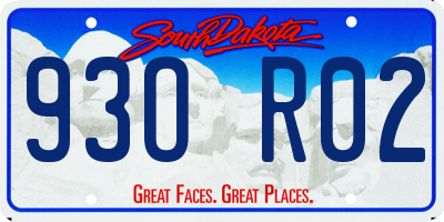 SD license plate 93OR02