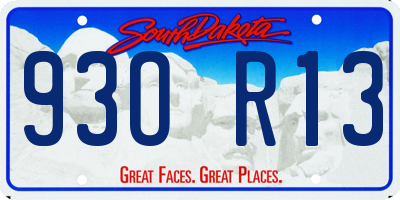 SD license plate 93OR13