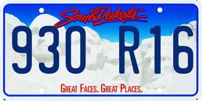 SD license plate 93OR16