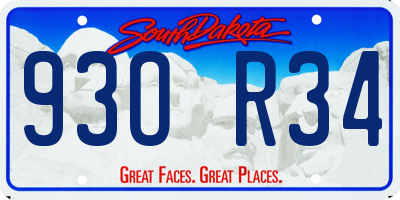 SD license plate 93OR34