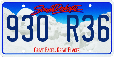 SD license plate 93OR36