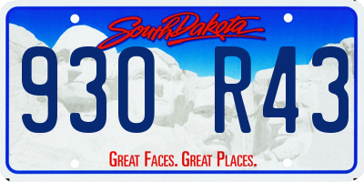 SD license plate 93OR43