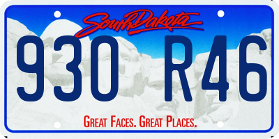 SD license plate 93OR46