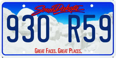 SD license plate 93OR59