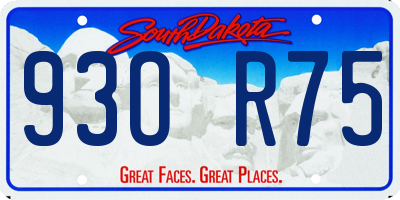SD license plate 93OR75