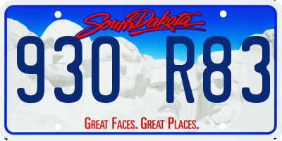 SD license plate 93OR83