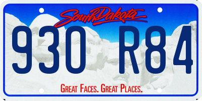 SD license plate 93OR84