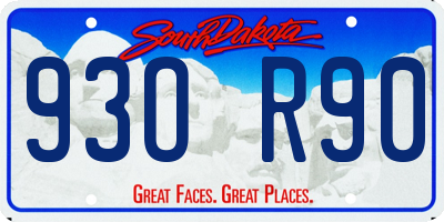 SD license plate 93OR90