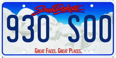 SD license plate 93OS00