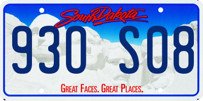 SD license plate 93OS08