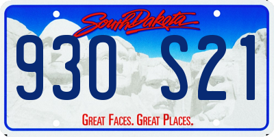 SD license plate 93OS21