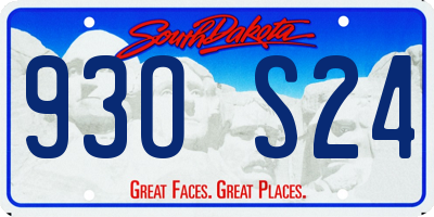 SD license plate 93OS24