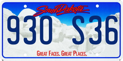SD license plate 93OS36