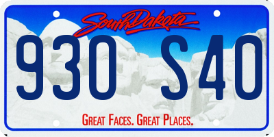 SD license plate 93OS40