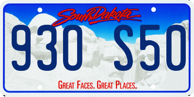 SD license plate 93OS50