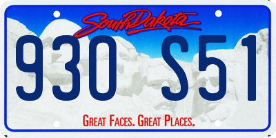 SD license plate 93OS51