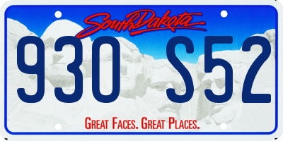 SD license plate 93OS52