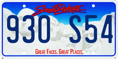 SD license plate 93OS54