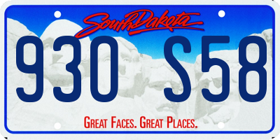SD license plate 93OS58