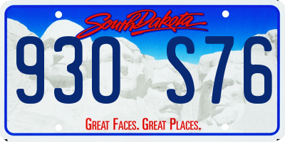 SD license plate 93OS76