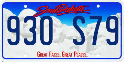 SD license plate 93OS79