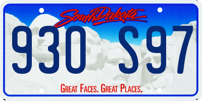 SD license plate 93OS97