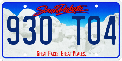 SD license plate 93OT04
