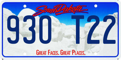 SD license plate 93OT22