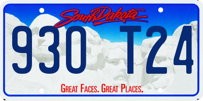 SD license plate 93OT24