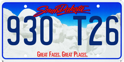 SD license plate 93OT26