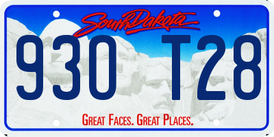 SD license plate 93OT28