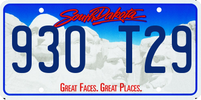 SD license plate 93OT29